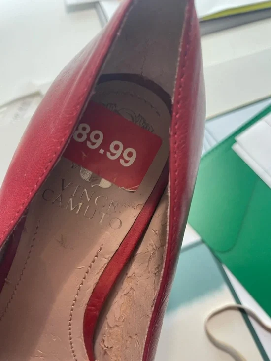 Vince Camuto Red Studded High Heels Size 6 - Picture 5 of 7